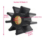 Flexible Rubber Impeller for Jabsco 836-0001 Johnson 09-1029B (N/A)