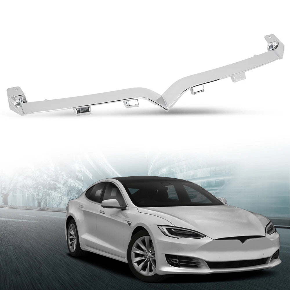 Front Upper Bumper Grille Trim for Tesla Model S (2016–2021) Silver