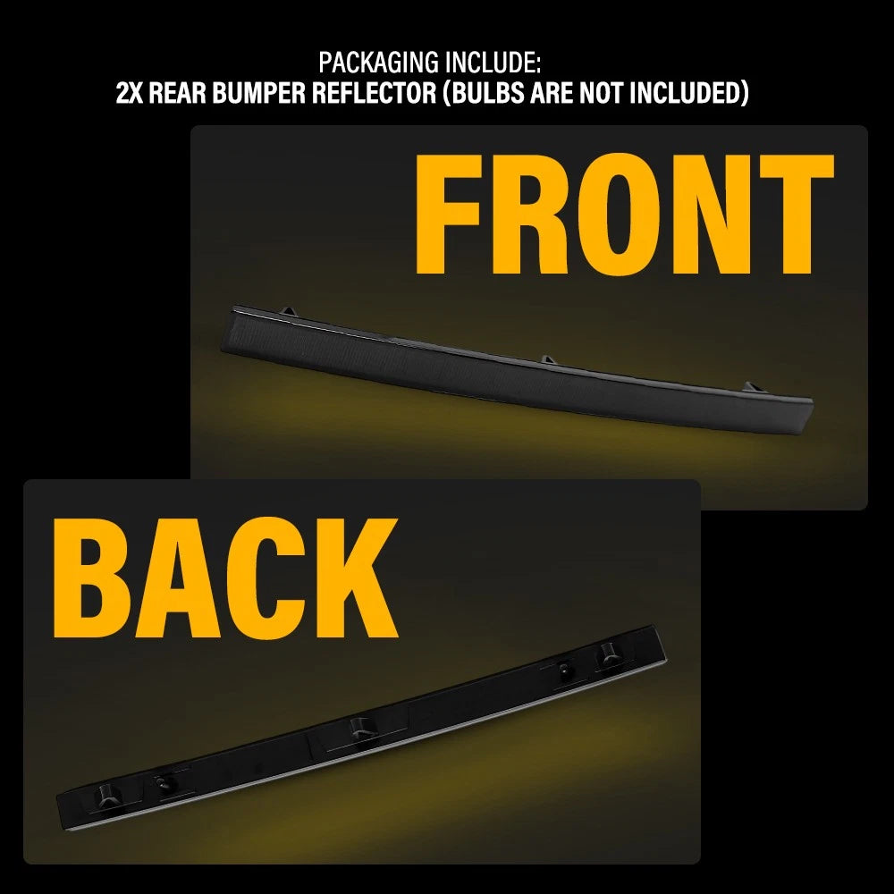 Smoked Lens Rear Bumper Reflector for Chevy C7 Corvette Stingray (2014â2019)