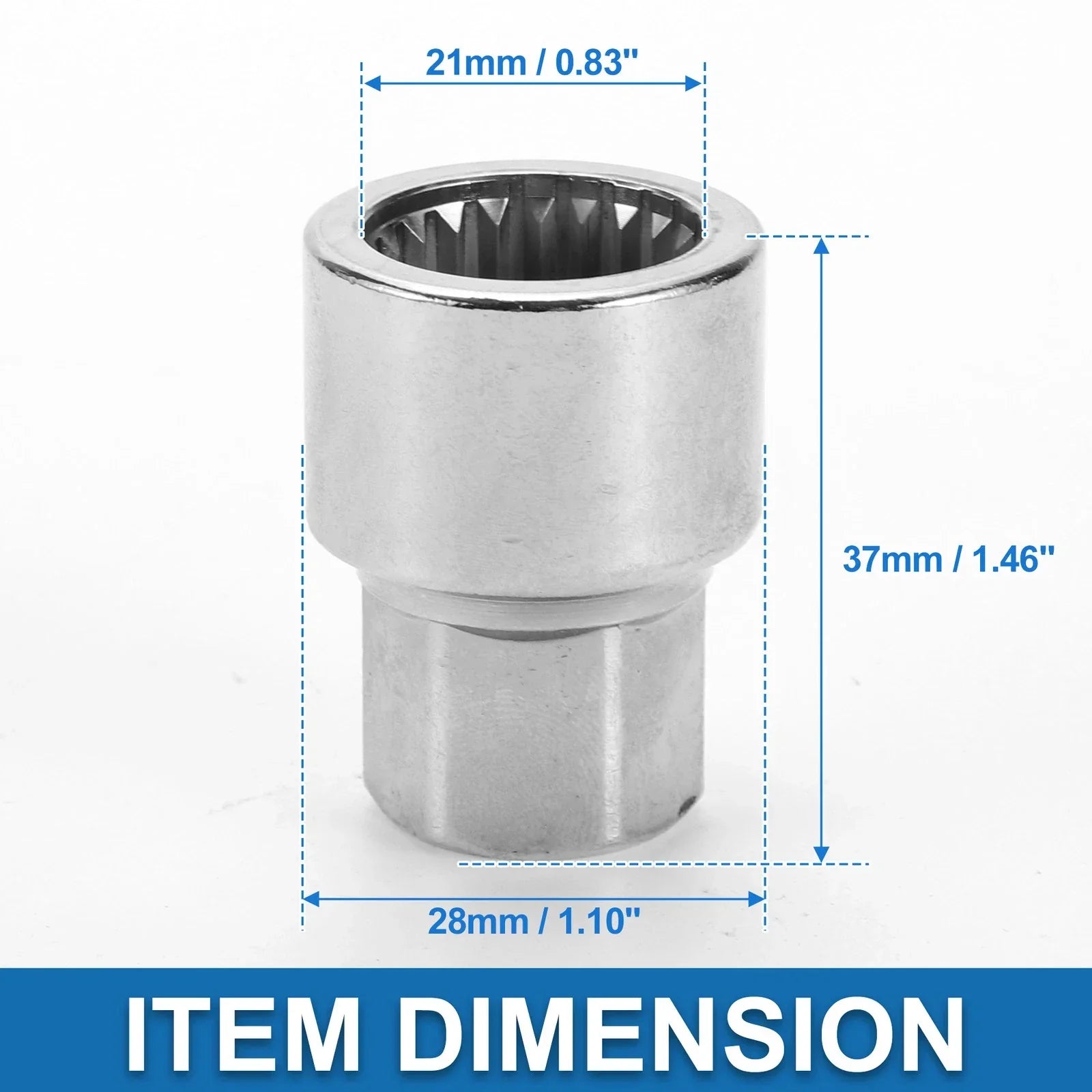 3/4" Wheel Lock Lugnut Anti-theft Screw Nut Removal Key for Porsche