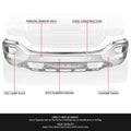 Front Bumper Cover for GMC Sierra 1500 Limited (2016–2019) w/ Parking Sensors Holes