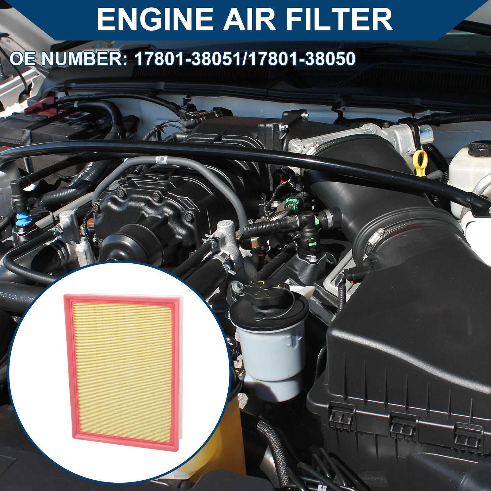 Engine Air Filter No. 17801-38051 for Toyota 4Runner 4.0L (2010–2024)