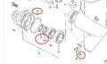 Lower Unit Oil Seal & O-ring Set for Suzuki Outboard Engine (09282-14002, 09280-48003)