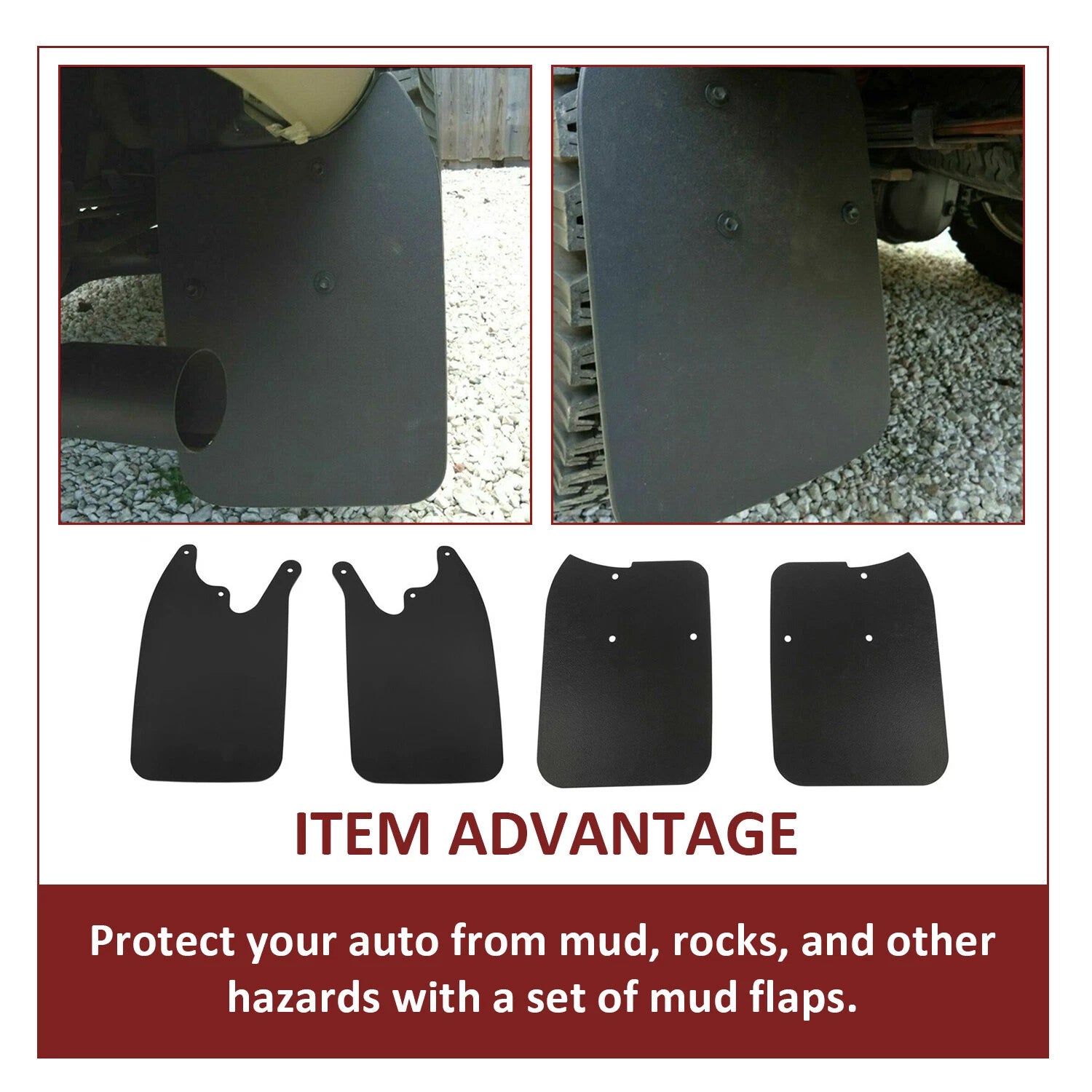 Mud Guards for Tacoma 4x4 1995–2004 with Flares