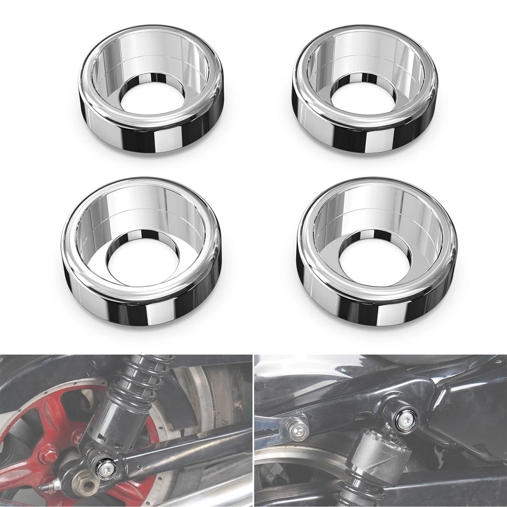 Chromed Shock Decoration Rings for Harley Sportster 1200 Custom (2004–2023)