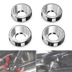 Chromed Shock Decoration Rings for Harley Sportster 1200 Custom (2004–2023)