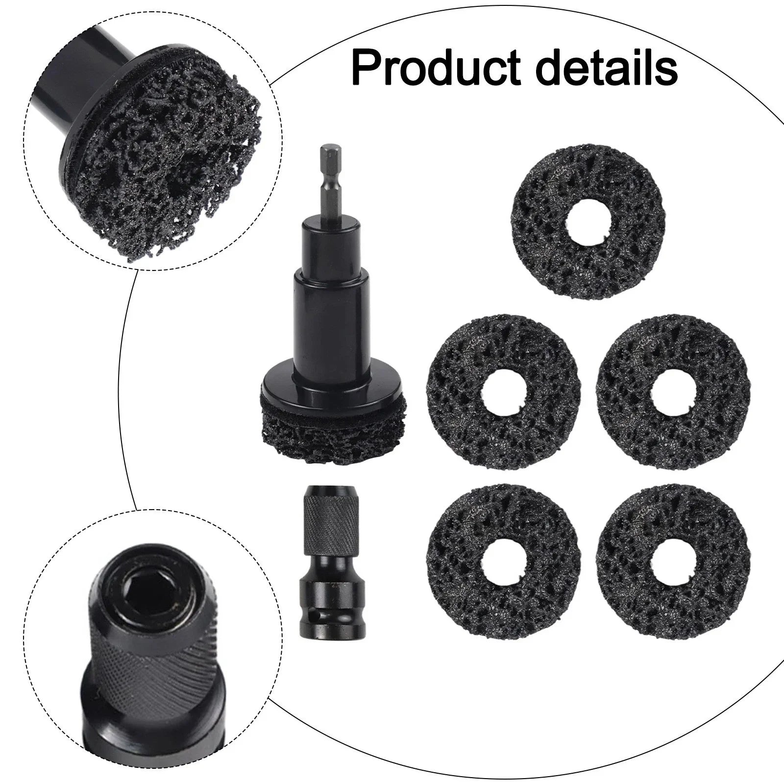 8PCS Automotive Tool Set for Rust Removal on Brake Discs and Hub Shafts