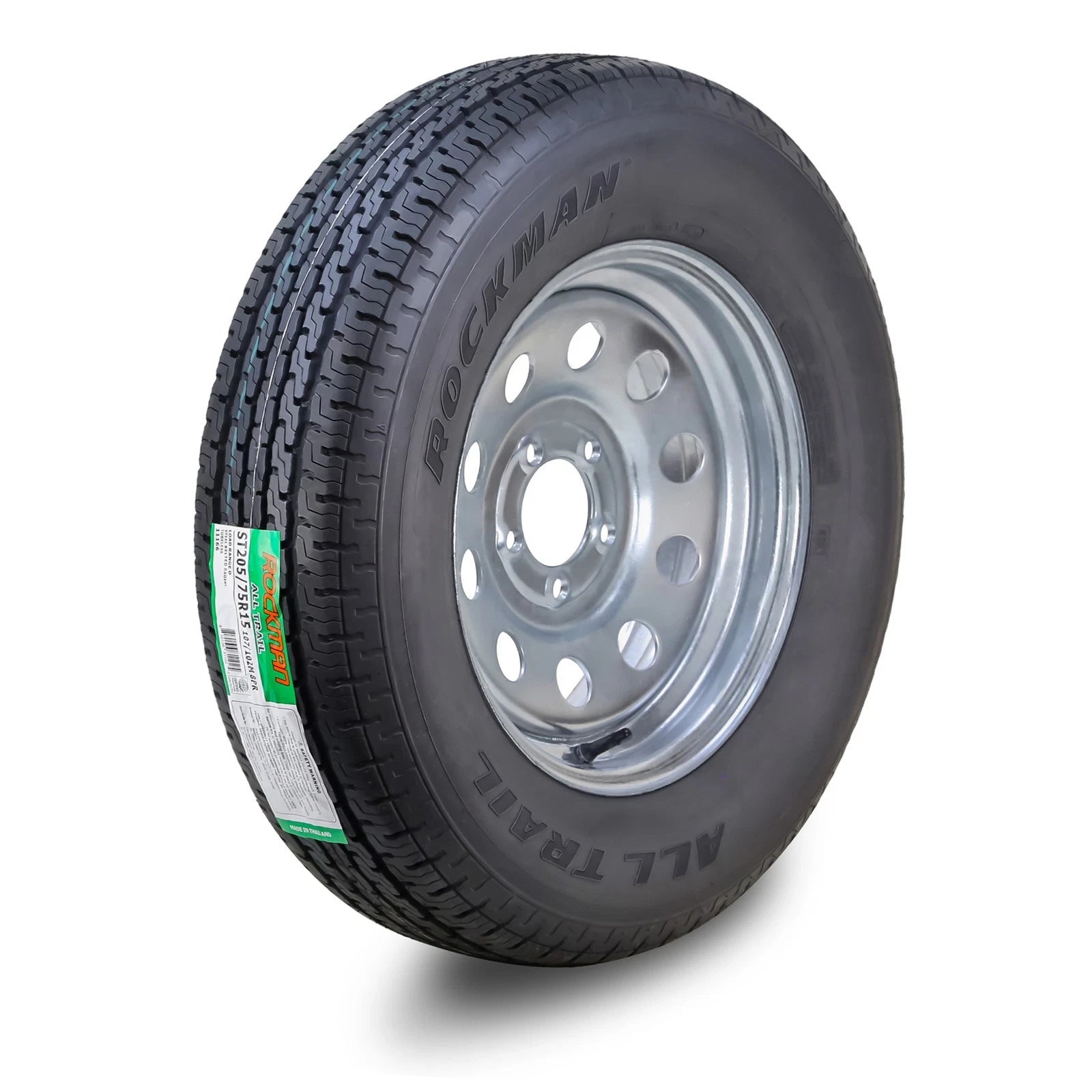 ROCKMAN Trailer Tire & Wheel ST205/75D15 8-Ply D 107M 5x4.5" (2015–2023)