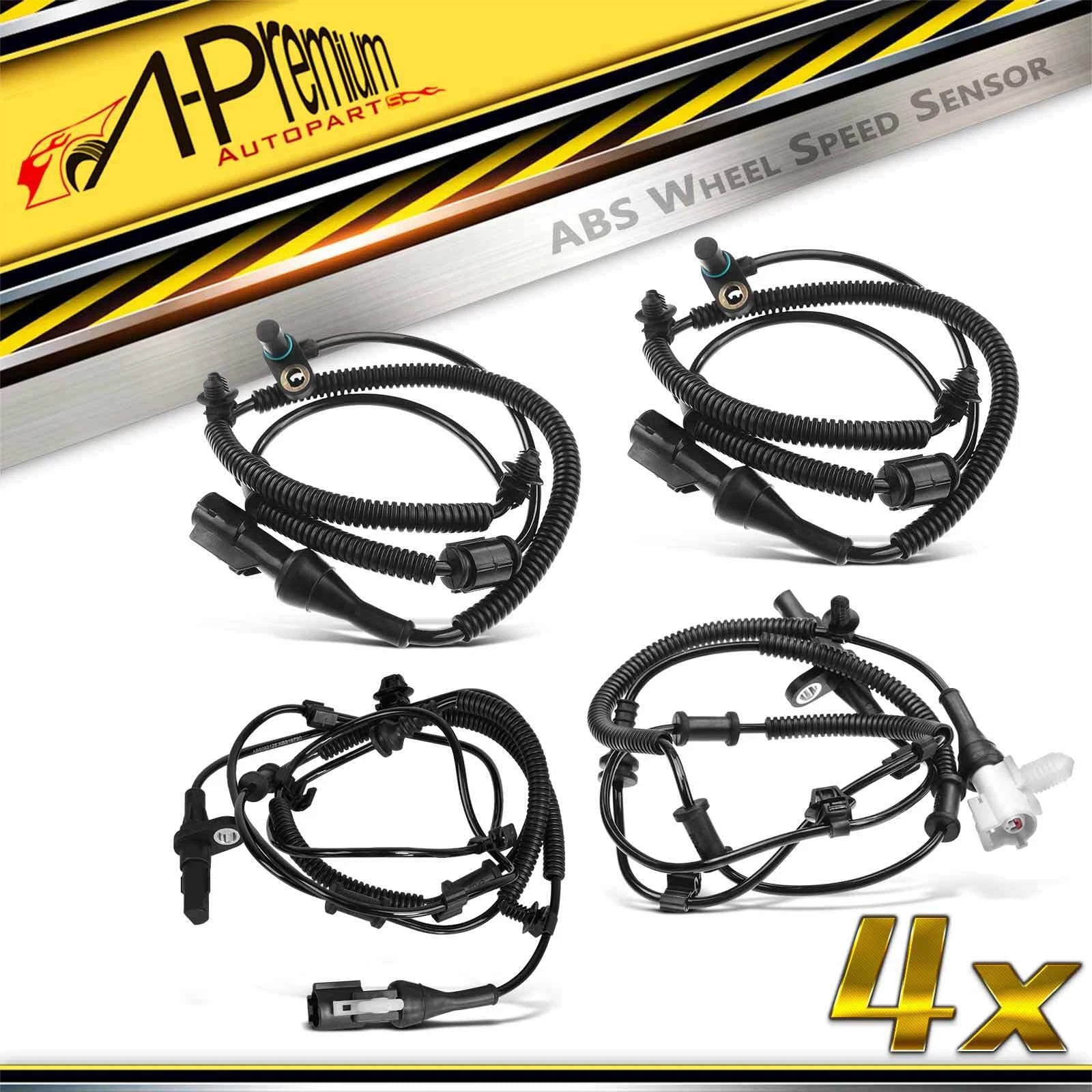 Set of 4 ABS Wheel Speed Sensors for Ford F-150 (2009–2010)