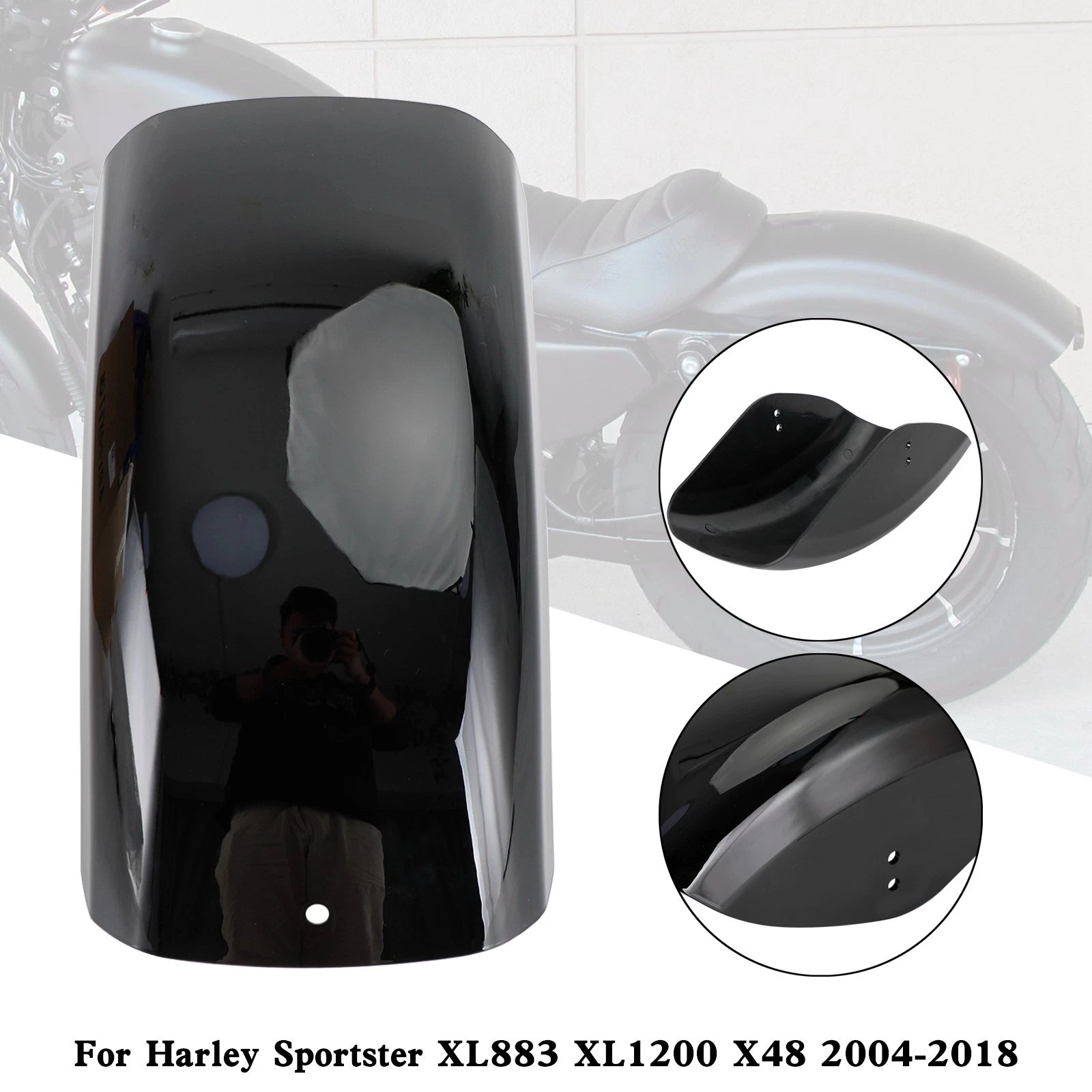 ABS Rear Mudguard Fender for Harley Sportster XL883 XL1200 X48 (2004–2018)