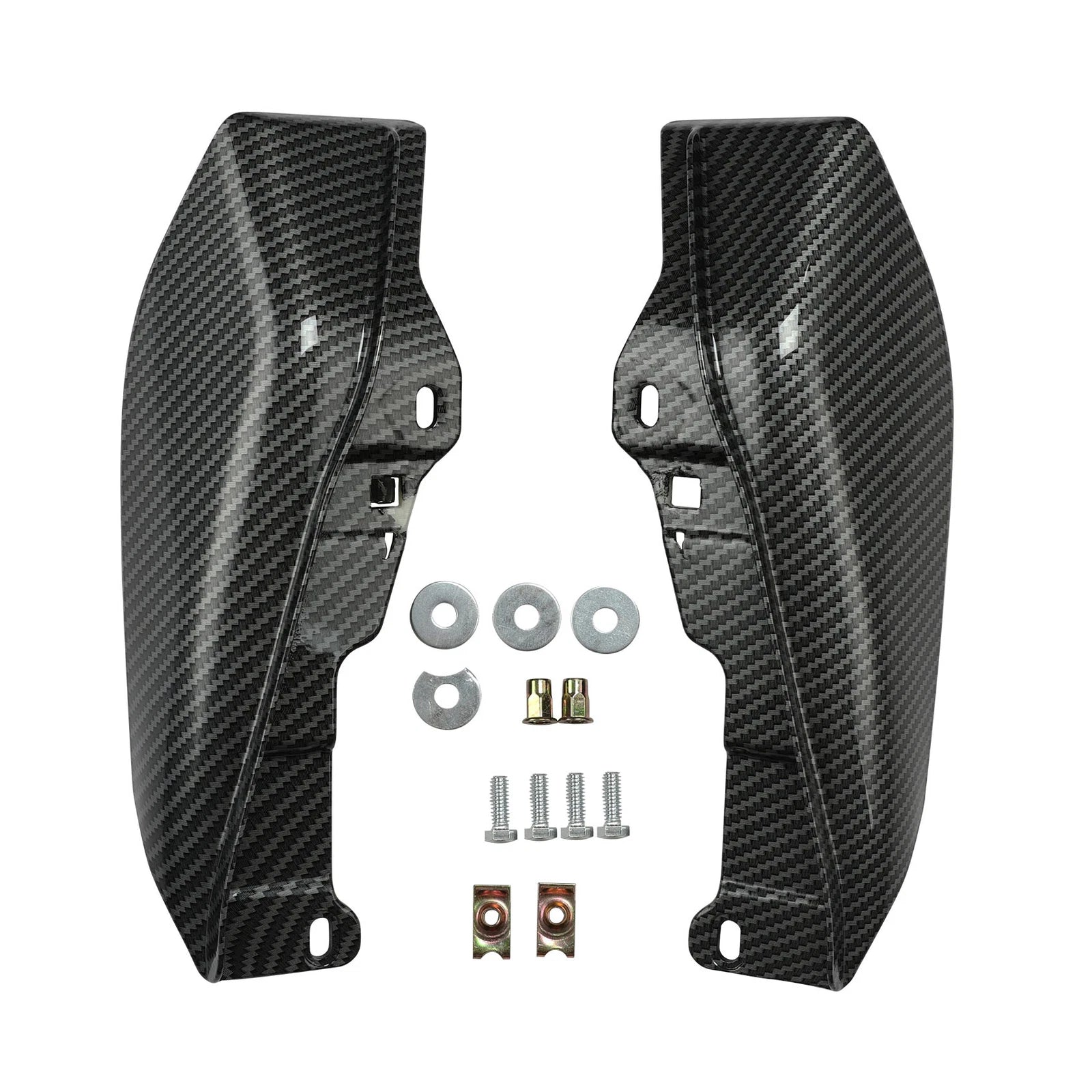 Carbon Fiber Vivid Black Mid-Frame Air Deflectors for Harley Touring (2009–2024)