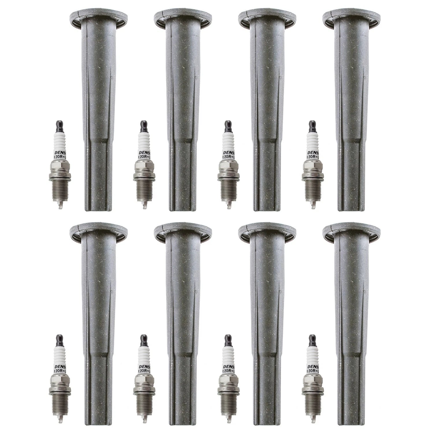 Set of 8 Denso Standard Spark Plugs & Coil Boots for Lexus GS400 LS400 SC400 (1991–2000)