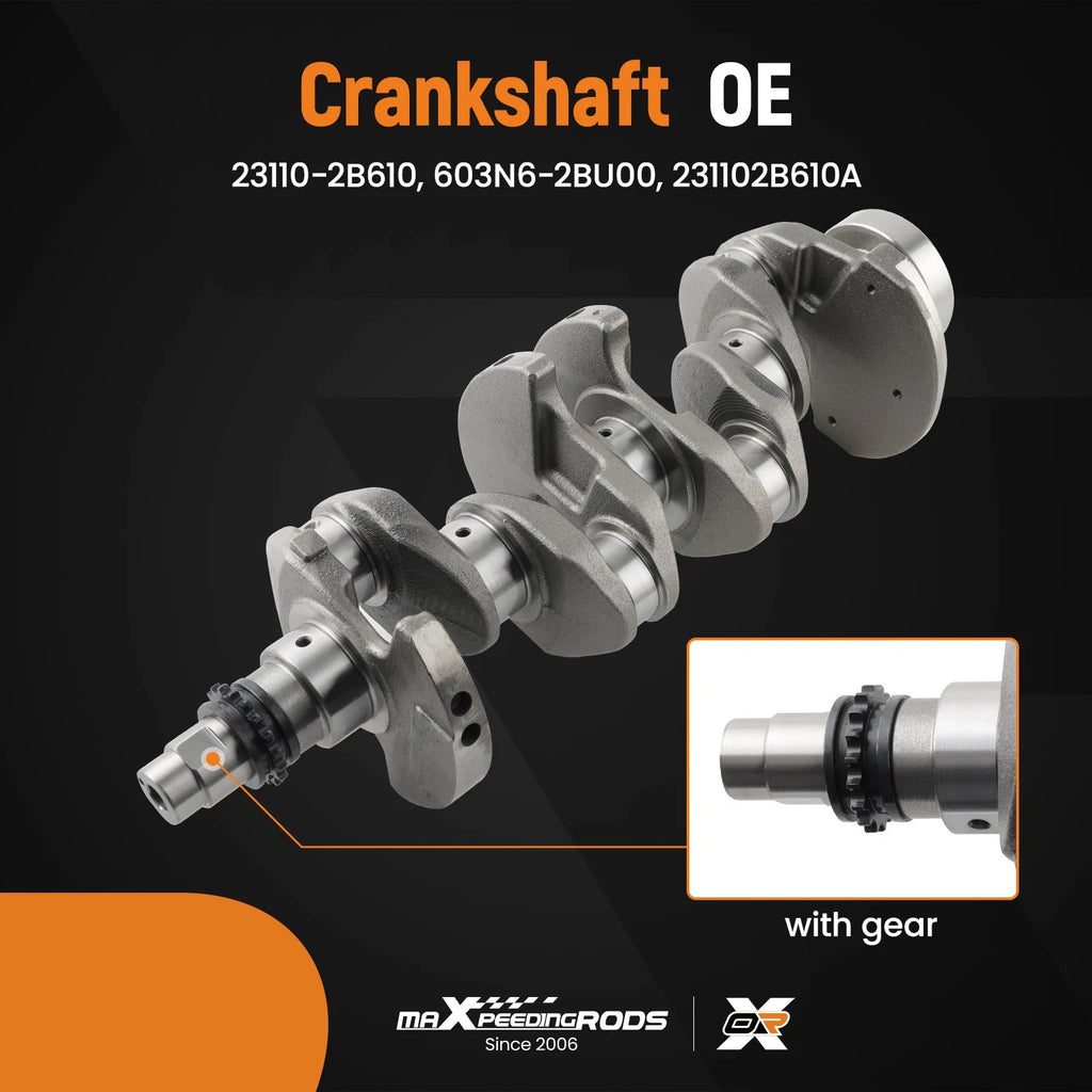 Set of 4 Crankshaft Con Rods & Bearings for Hyundai Kia Soul Rio (2012–2019)