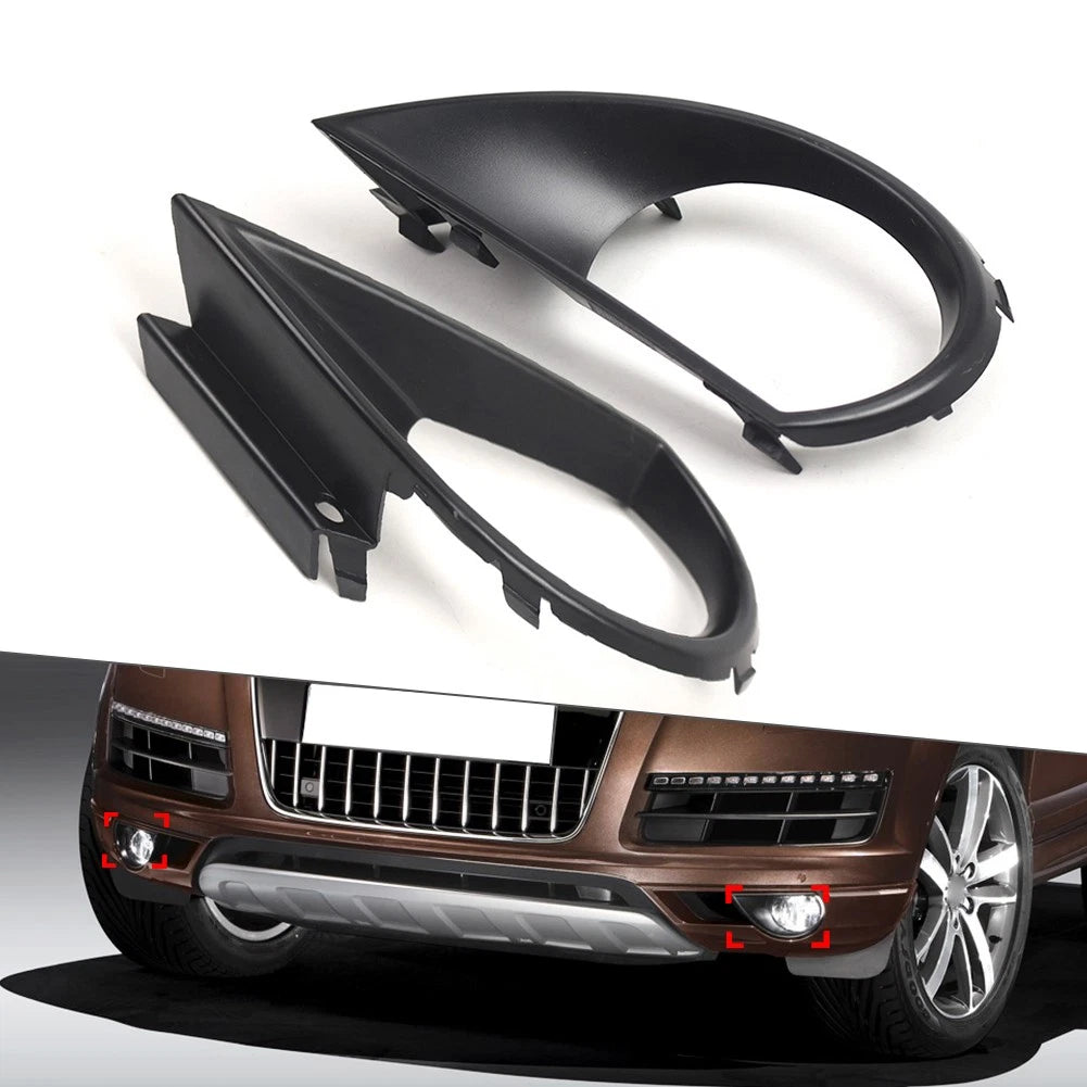 Set of 2 Front Bumper Fog Lamp Covers for Audi Q7 (2010–2015) 4L0807489A, 4L0807490A