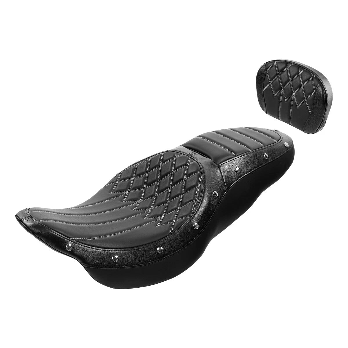 Driver Passenger Seat & Sissy Bar Pad for Harley Touring Street Glide (2009–2023)