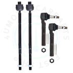 Set of 4 Front Inner & Outer Tie Rod Ends for Saturn Relay Buick Terraza (2005–2007)