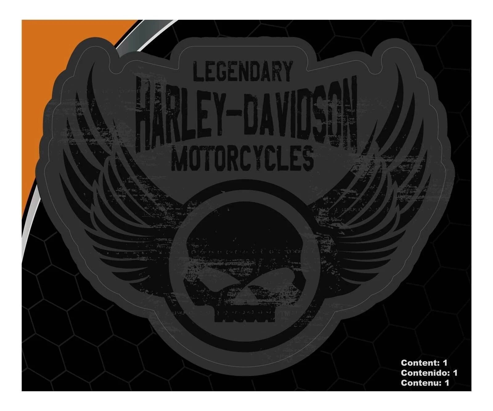 Winged Willie G Skull Logo Decal for Harley-Davidson (6 x 8in)