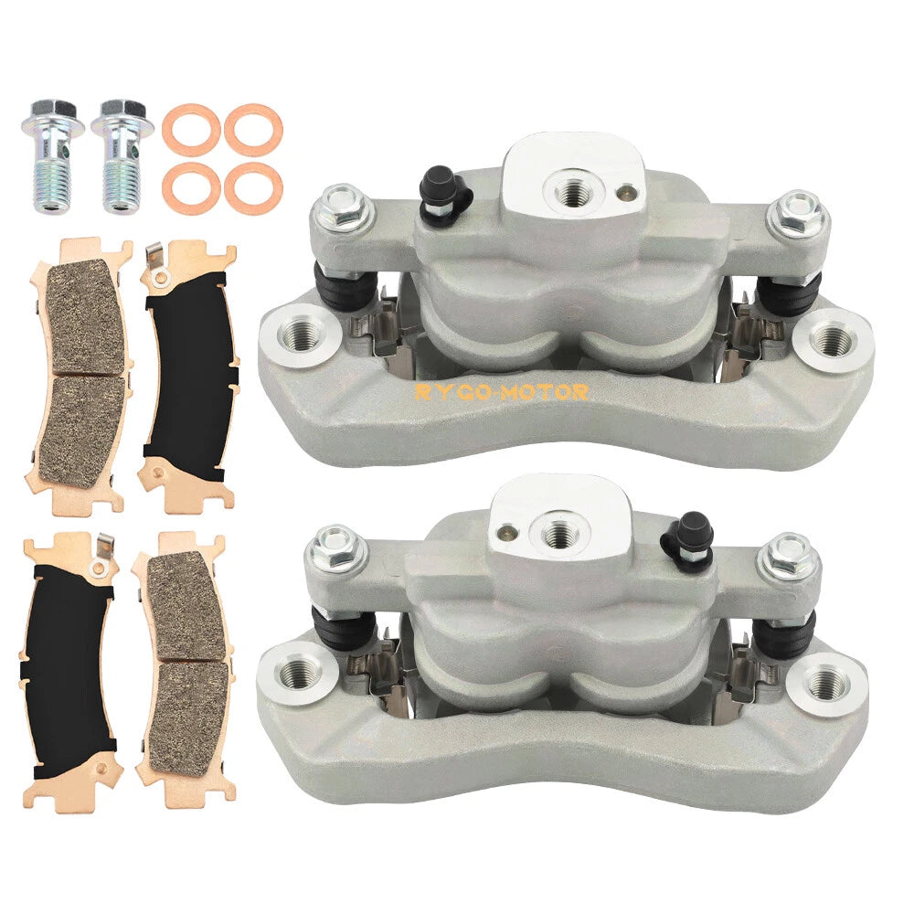 Front Left + Right Brake Calipers w/Pads for Honda Pioneer 1000 M3/M5/M6 (2016–2023)