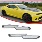 Clear Lens White LED Front & Rear Side Marker Lights for Chevrolet Camaro (2010–2015)