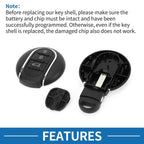 3 Buttons Keyless Entry Remote Fob Case for BMW Mini Cooper (2015 - 2017)