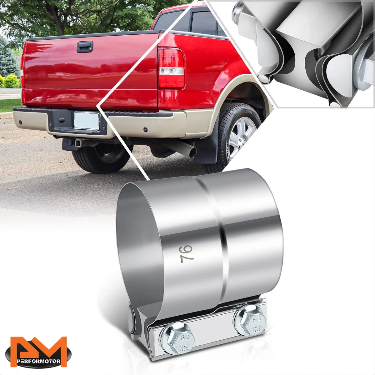 3" ID Stainless Steel Catback Exhaust Pipe Coupler for