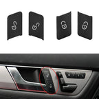 4 x Door Unlock Lock Button Covers for Mercedes W204 C-Class, W212 E-Class