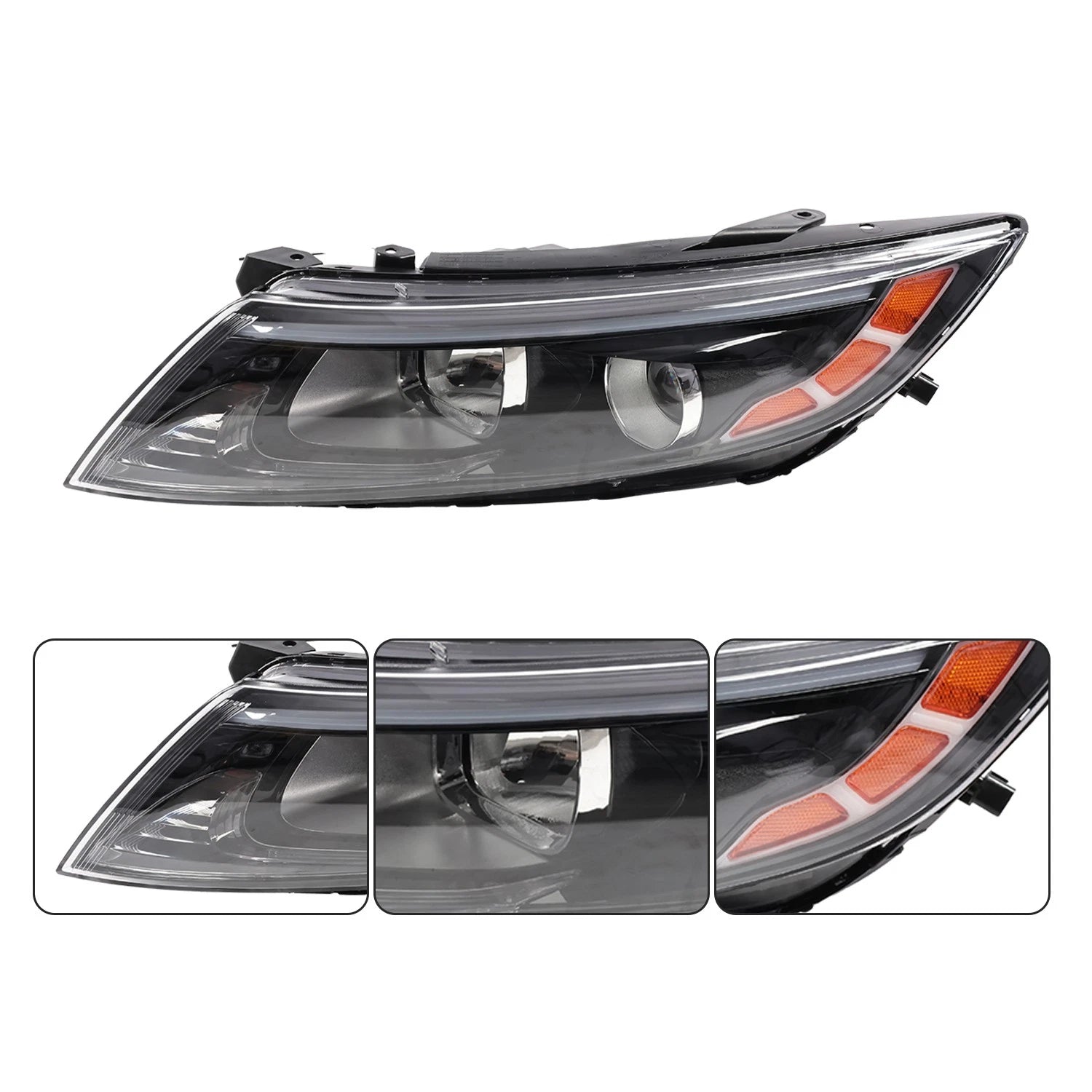 Pair of Headlights for Kia Optima (2014–2015) Halogen Projector