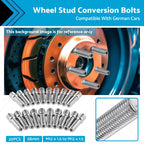 20pcs Wheel Stud Conversion Bolts M12x1.5 for German Cars