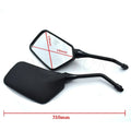 10mm Motorcycle Rearview Mirrors Black for Honda Suzuki Kawasaki