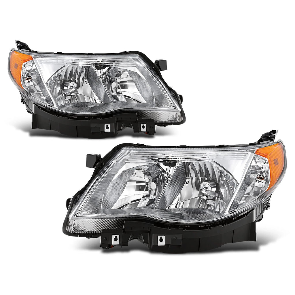 Headlight Lamp Replacement for Subaru Forester (2009–2013) Chrome Housing