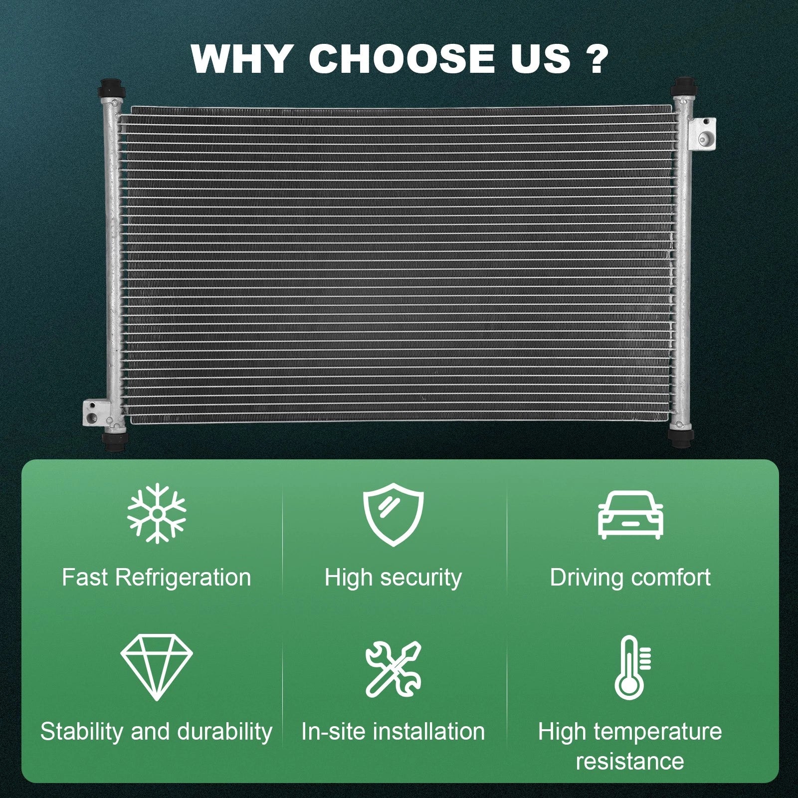 Aluminum AC Condenser for Honda Accord (1998–2002)