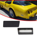 2X Smoke White LED Side Marker Lights for Chevy Corvette C3 (1974–1979)