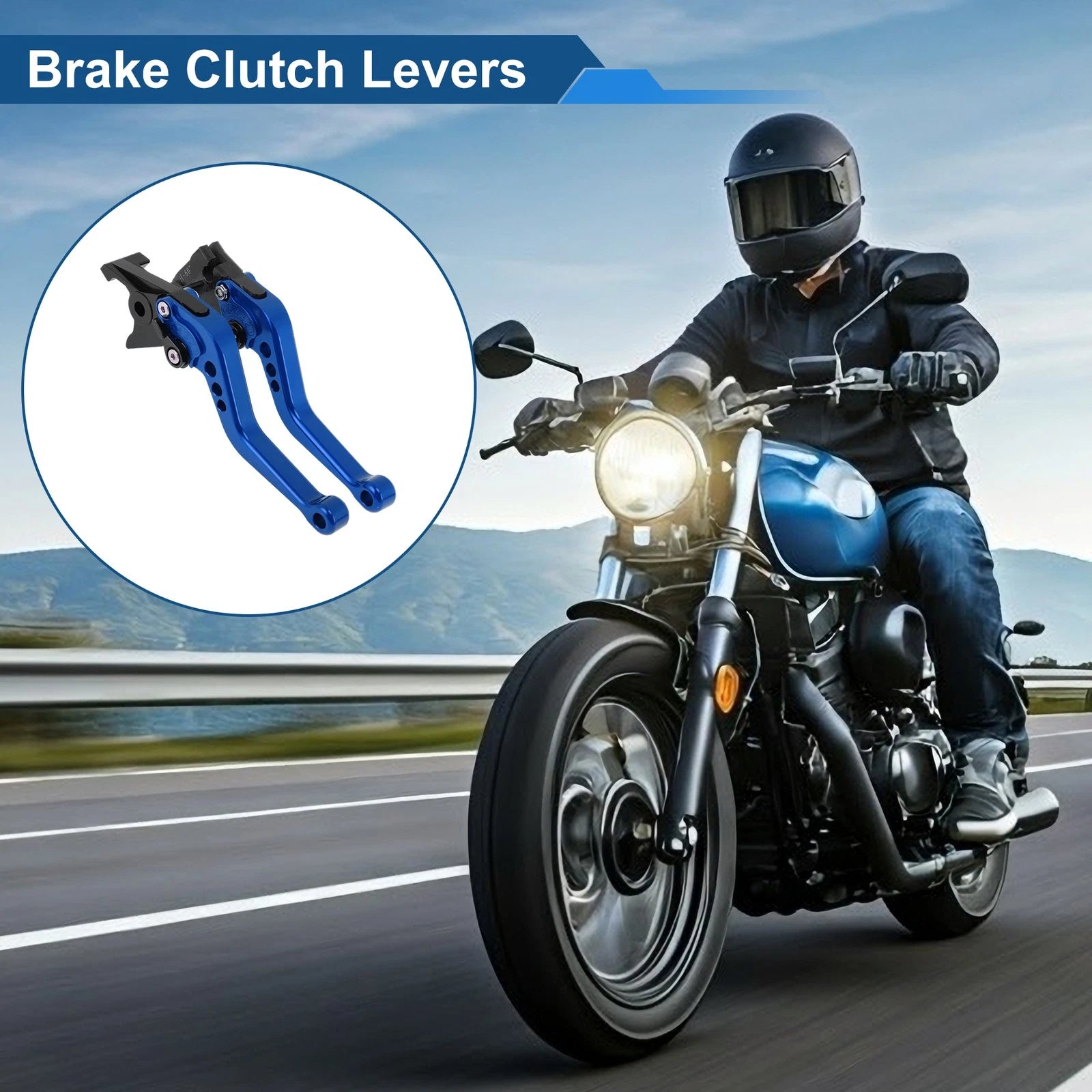 Adjustable Short Brake Clutch Levers for Honda CBF600/SA (2010–2013) Blue