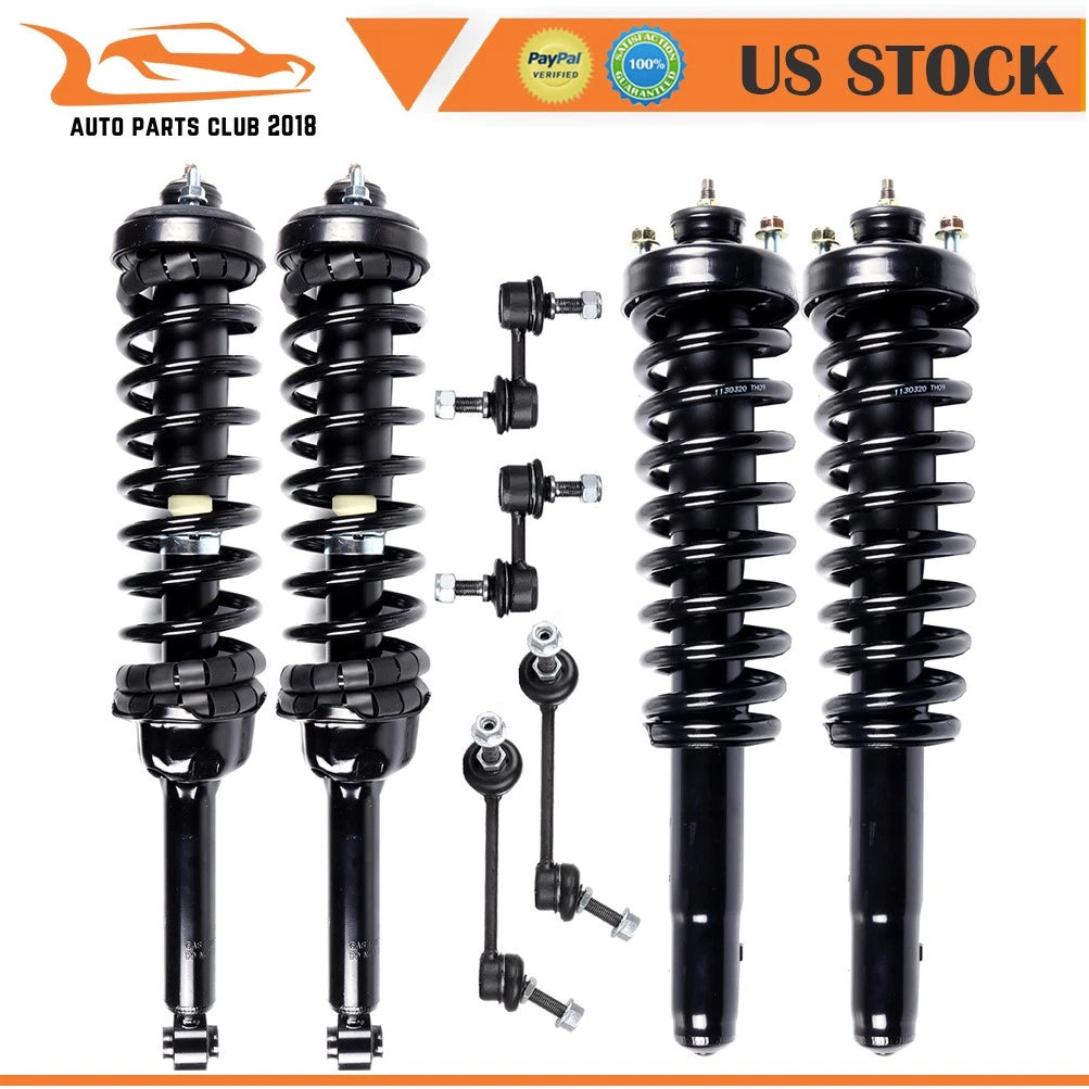8pc Front Rear Struts Assemblies Sway Bar End Links for Honda CR-V (1997–2001)