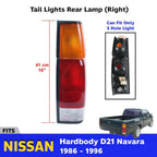 Tail Light Rear Lamp No Bulb Right Fits Nissan Navara D21 UTE Truck 1986-96 DE