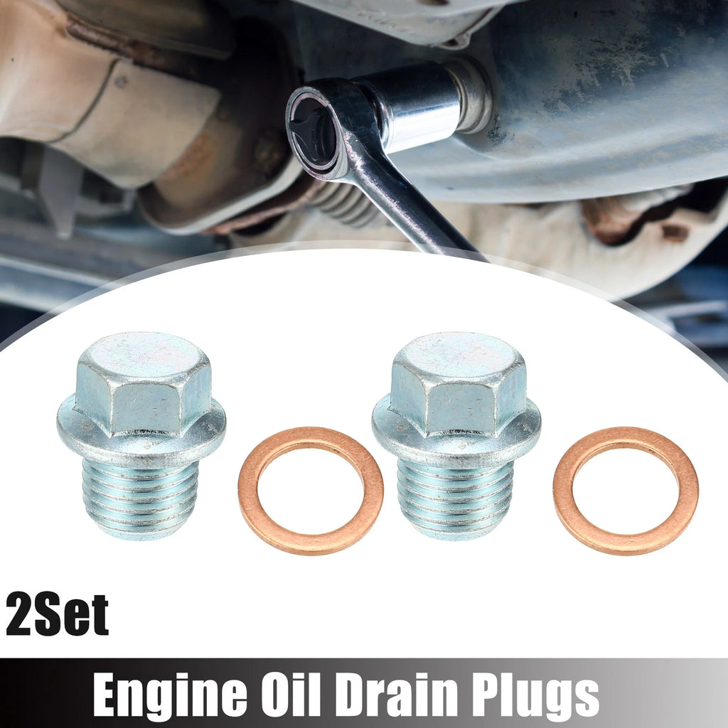 Set of 2 M14x1.5 Oil Drain Plug with Washer MD050316 for Mitsubishi 