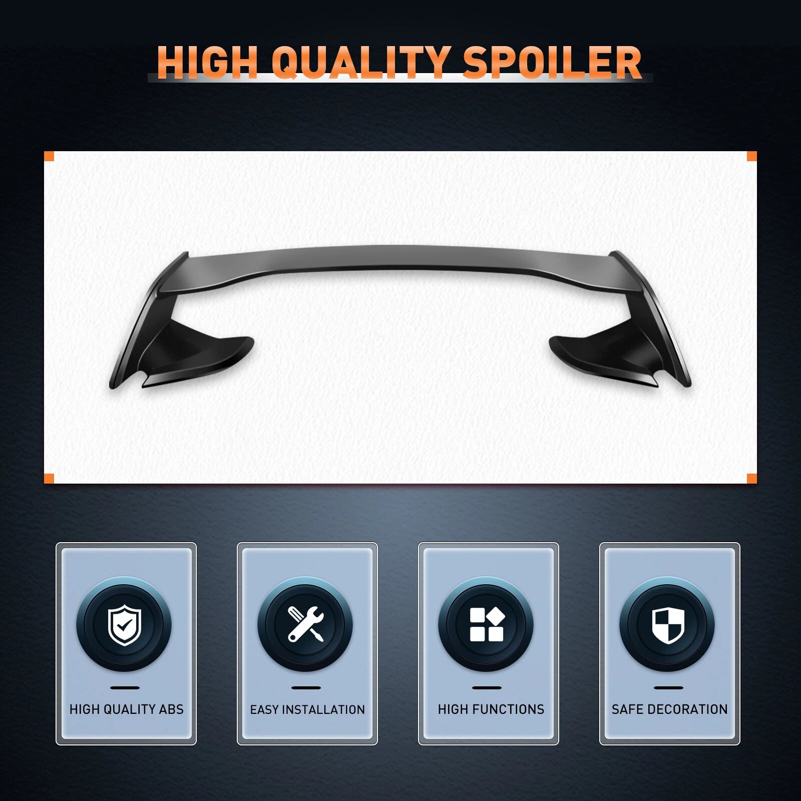 Black Wing Spoiler for Subaru WRX STI (2015–2021)