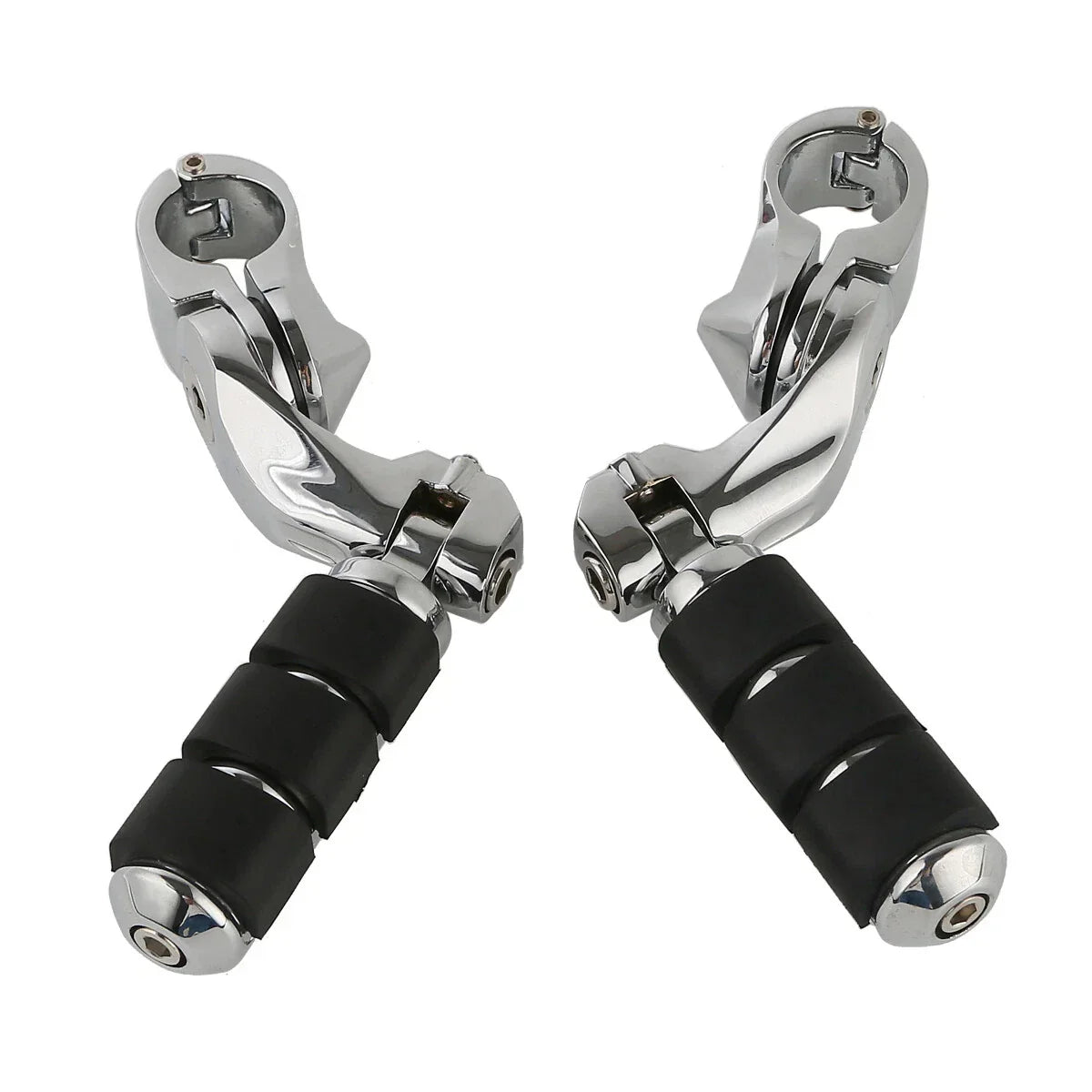 1 1/4" Highway Bar Short Angled Footpegs for Harley Electra Street Glide (2007-2023)