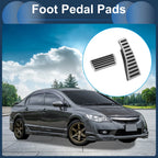 2X Foot Accelerator Pedal Covers for Honda Civic (2006–2009) Silver Tone