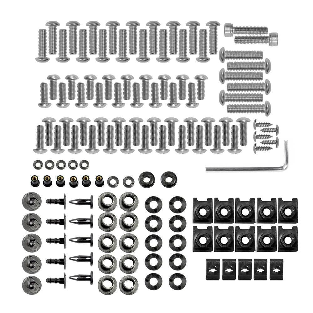 Set of 10 Universal Fairing Bolts Bodywork Screws Clips