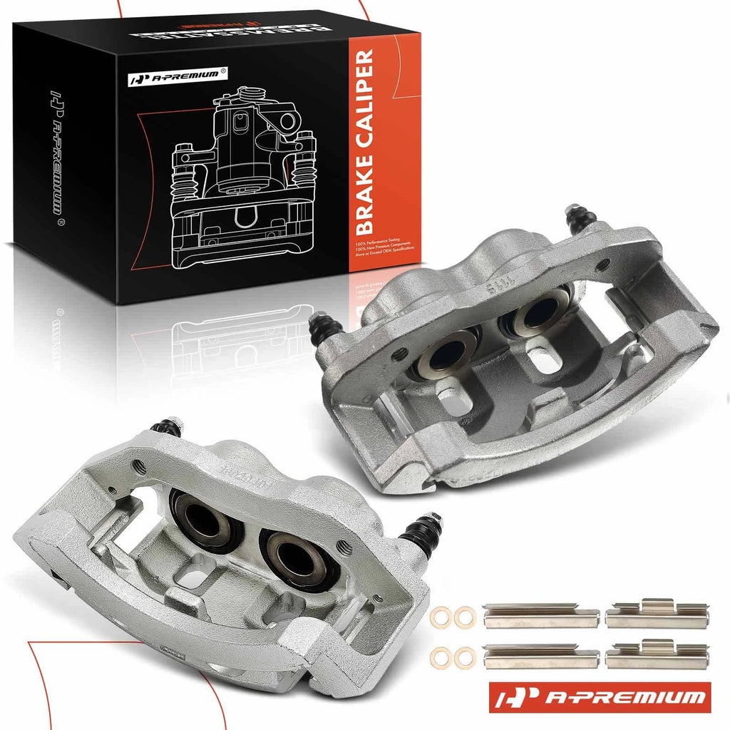 Pair Rear Brake Calipers with Bracket for Ford E-150 E-250 (2003–2007)
