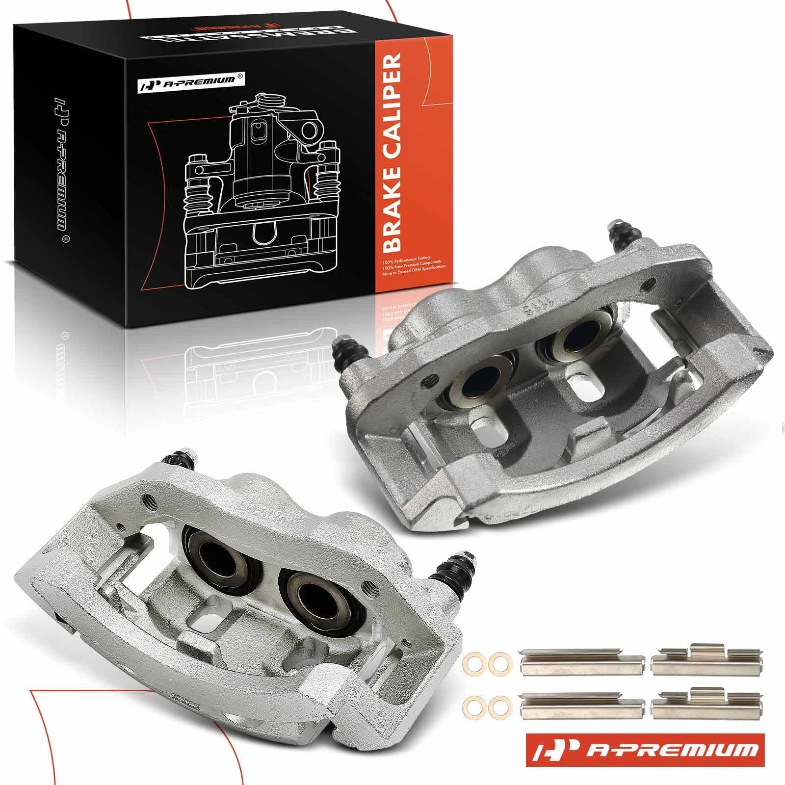 Pair Rear Brake Calipers with Bracket for Ford E-150 E-250 (2003–2007)