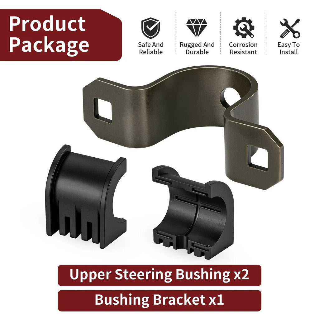 Upper Steering Bushing w/ Bracket for Polaris RZR 570/S 800/4 800 (2008–2015)