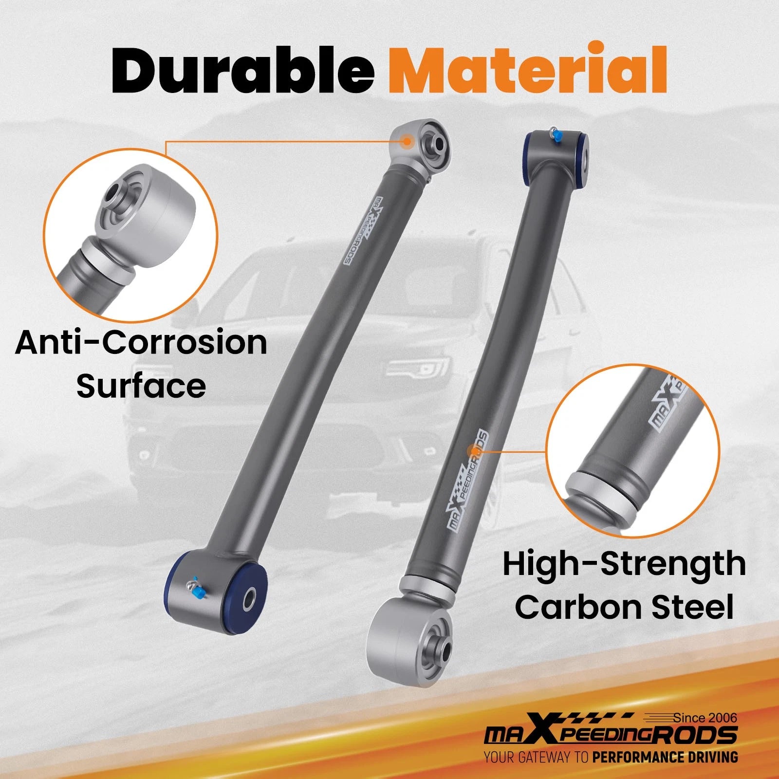 Adjustable Control Arms Kit for Jeep Wrangler JK (2007–2018) Upper Lower Set