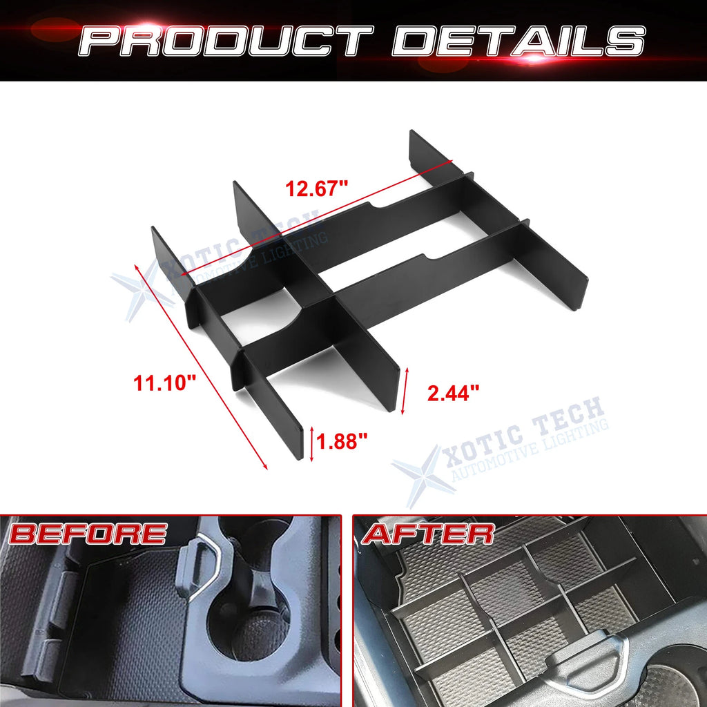 Front Lower Center Console Organizer Divider Kit for Ram 1500/2500/3500 (2019-2025)