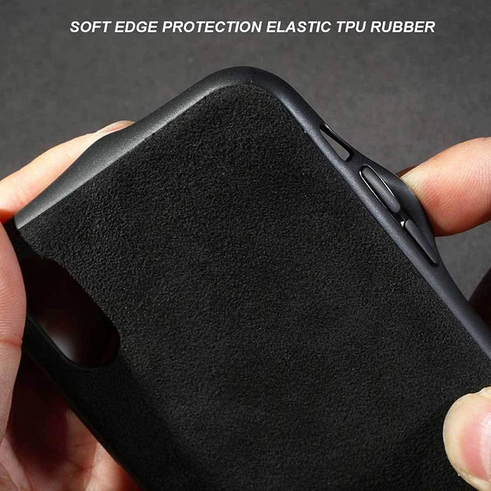 Matte Black Slim Alcantara Leather Nurburgring Race Map Case for iPhone 11 Pro (2010-2010)