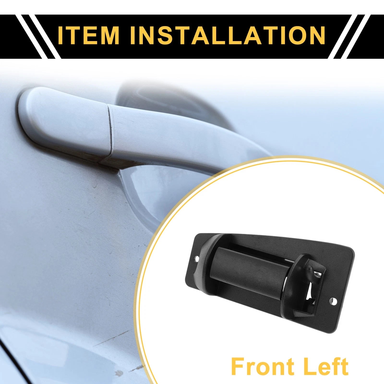 Front Left Exterior Door Handle for Chevrolet Silverado 2500 (1999–2004) Black