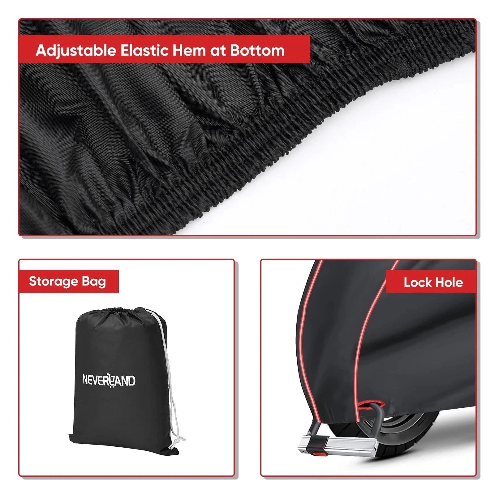 Motorcycle Cover Waterproof Outdoor Storage Protector for Motorbike