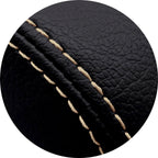 Leather Console Lid Armrest Cover for Buick Regal (2011–2017) Black Beige Stitch