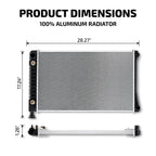 Aluminum Radiator for Chevrolet C2500 K2500 GMC C1500 (1988–1998)